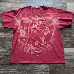 Vintage KISS Concert Shirt Mens Size XL Rock And Roll Band T-shirt Punk Grunge